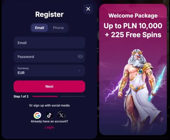 Login bei NV Casino